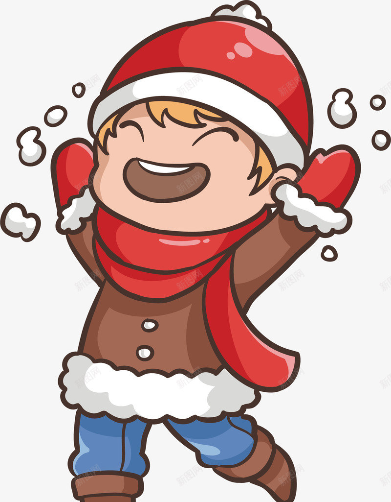 玩雪的孩子矢量图ai免抠素材_88icon https://88icon.com 冬天 冬天来了 开心的孩子 玩雪 玩雪的孩子 矢量png 矢量图
