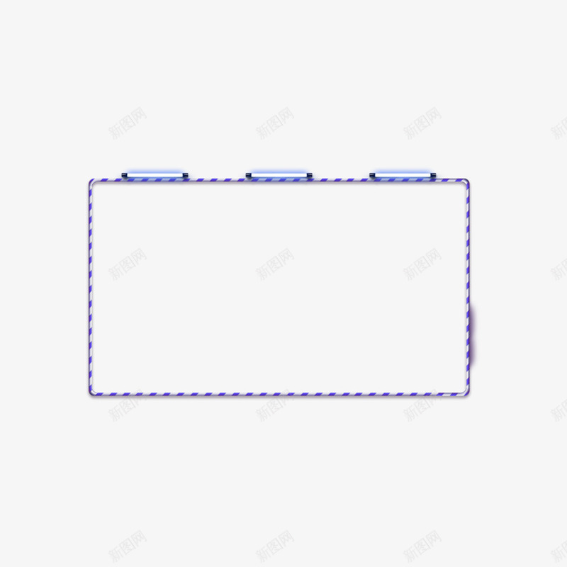 蓝色简约框架png免抠素材_88icon https://88icon.com 矩形 科技 简约图案 蓝紫色 蓝色框框 边框 边框纹理