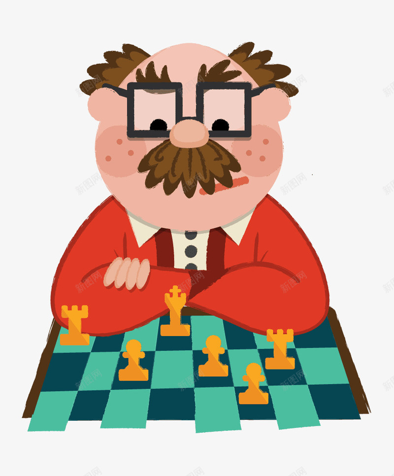 扁平化下棋的老爷爷png免抠素材_88icon https://88icon.com H5页面素材 创意卡通元素 卡通 大胡子爷爷 扁平化 扁平素材 电商卡通 网页设计卡通