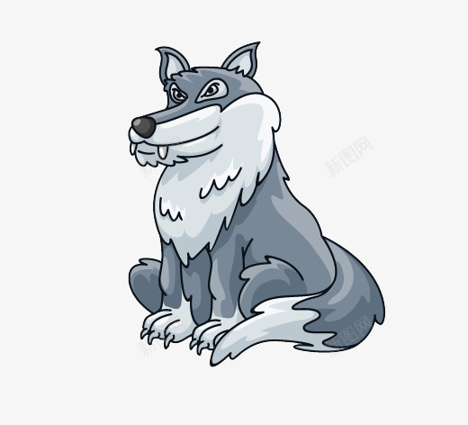 卡通狼狗png免抠素材_88icon https://88icon.com 动物 卡通狮子 头狼 手绘狮子 狼狗 生物 画画