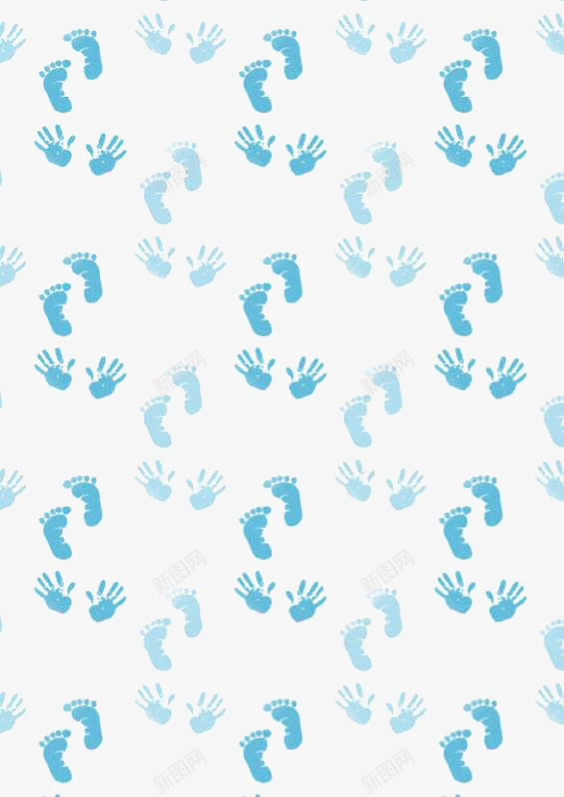 水彩脚印png免抠素材_88icon https://88icon.com 手印 水墨手印 脚印底纹 脚印背景 蓝色脚印