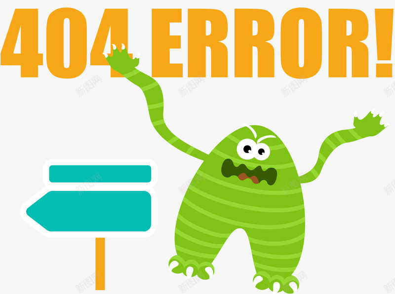 404怪物网站错误信息矢量图ai免抠素材_88icon https://88icon.com 404 怪物 网站 错误信息 矢量图