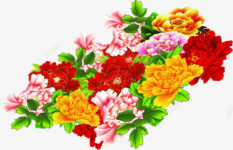 富贵花羊年贺卡png免抠素材_88icon https://88icon.com 富贵 羊年 设计 贺卡