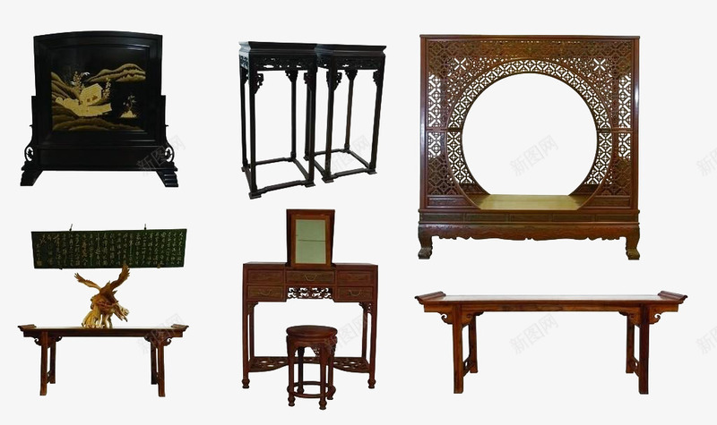 红木家具png免抠素材_88icon https://88icon.com 中国风 古风 红木 红木家具