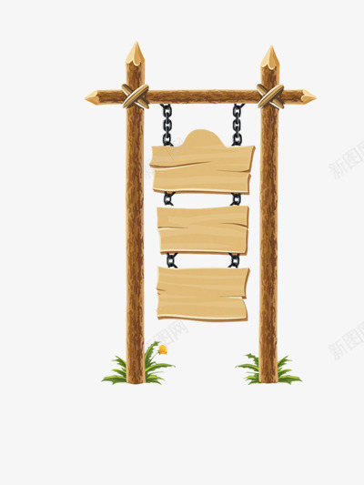 路牌png免抠素材_88icon https://88icon.com 创意 吊板 吊牌 指示板 木制品 木板 路标 路牌