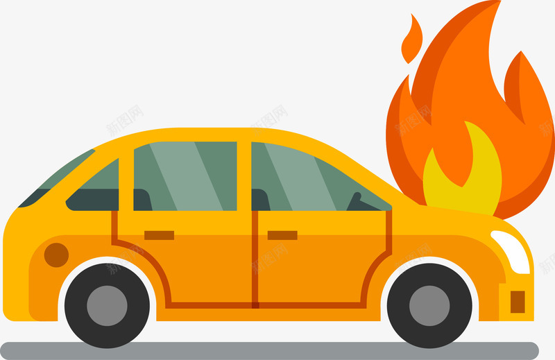 汽车起火了png免抠素材_88icon https://88icon.com 事故 汽车 起火 车祸