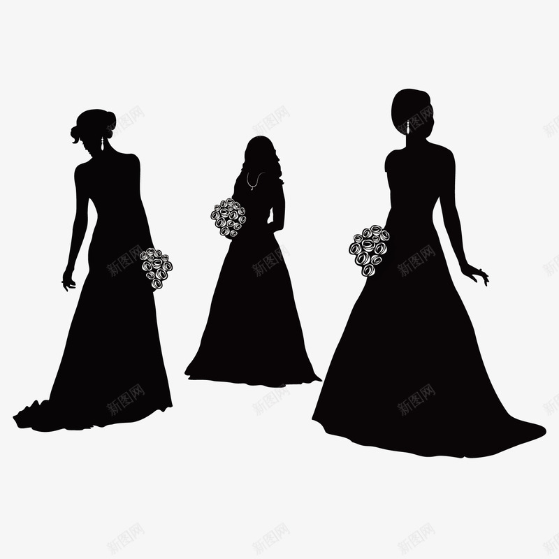 婚纱剪影png免抠素材_88icon https://88icon.com 伴娘 免费 出嫁 婚纱 婚纱剪影 新娘