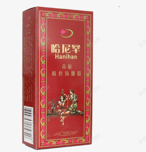 哈尼罕植物染发粉png免抠素材_88icon https://88icon.com 产品实物 持久不褪色 红色 色泽自然