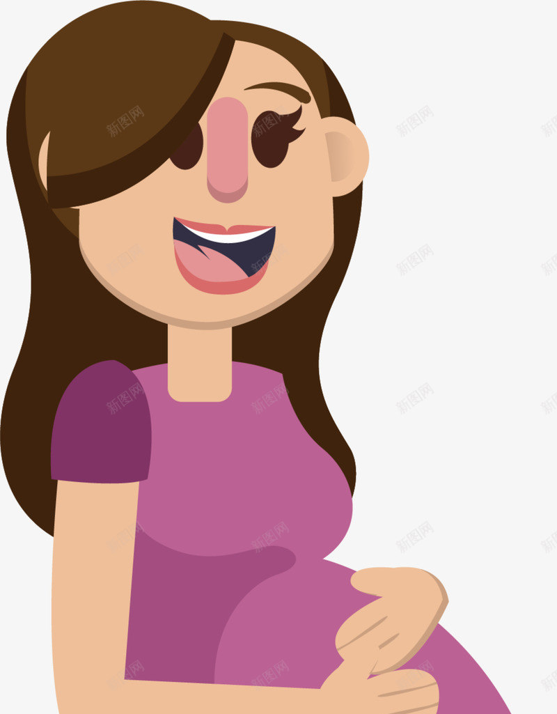 母亲节怀孕的妈妈png免抠素材_88icon https://88icon.com 开心 怀孕的妈妈 母亲节 笑脸 美丽妈妈 长发女人
