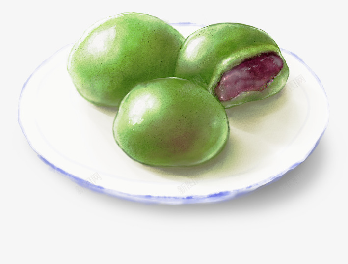 手绘水彩插画食物清明节青团插图png免抠素材_88icon https://88icon.com 手绘 插画 水彩 清明节 艾草团 青团 食物 饮食插图