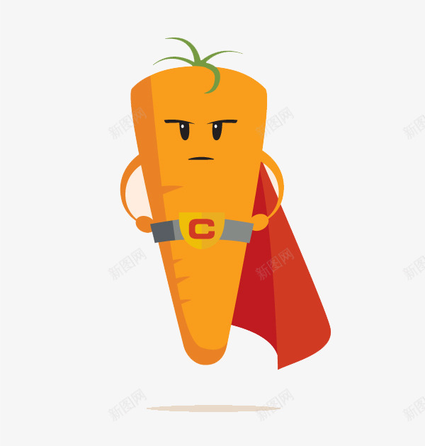 扁平化胡萝卜超人png免抠素材_88icon https://88icon.com H5页面素材 卡通 扁平化 扁平素材 电商卡通 网页设计卡通 萝卜 超人