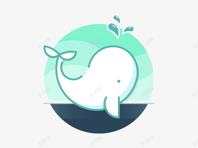 鲸鱼png免抠素材_88icon https://88icon.com 国外创意素材 白色 矢量插图素材 鲸鱼
