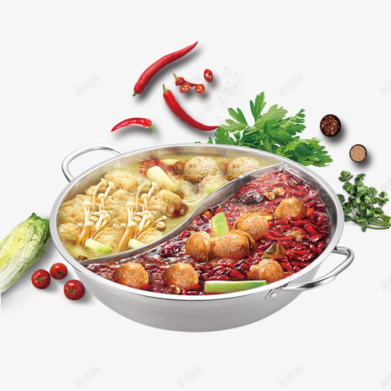 麻辣鸳鸯锅海报psd免抠素材_88icon https://88icon.com 宣传 宣传海报 海报 红油火锅 美食 鸳鸯锅 麻辣