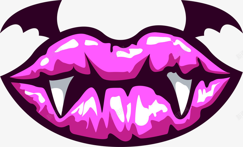 紫色恶魔嘴唇png免抠素材_88icon https://88icon.com 儿童 嘴唇 恶魔 手绘卡通 涂鸦 矢量图案 紫色