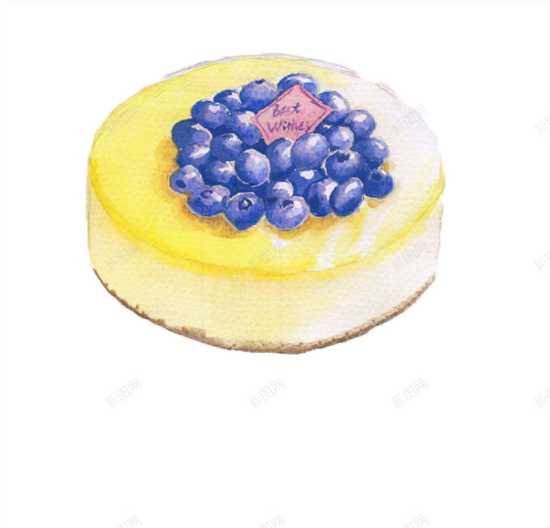蓝莓芝士蛋糕矢量图eps免抠素材_88icon https://88icon.com 手绘 插画 美味 蛋糕 矢量图