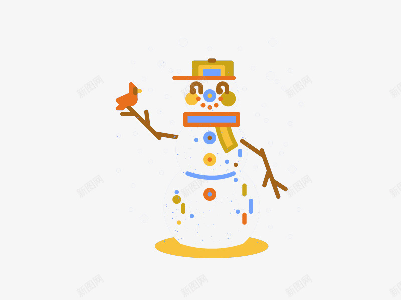 扁平化卡通雪人png免抠素材_88icon https://88icon.com H5页面 创意卡通元素 卡通 卡通雪人 扁平 扁平化 扁平素材 电商卡通 网页设计卡通 雪人