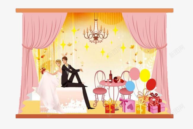 婚庆背景橱窗png免抠素材_88icon https://88icon.com 婚庆 橱窗 粉红色