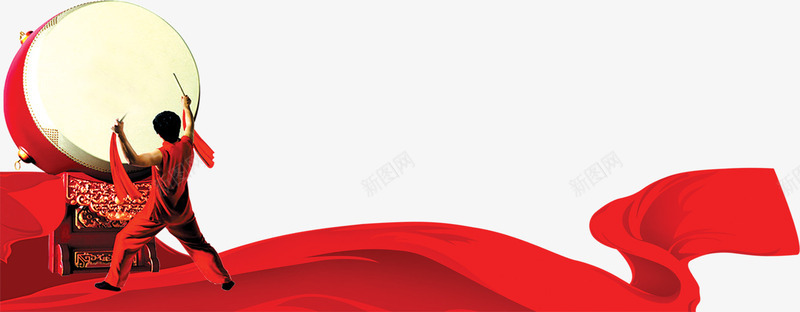 红色喜庆人物击鼓png免抠素材_88icon https://88icon.com 人物 击鼓 喜庆 红色