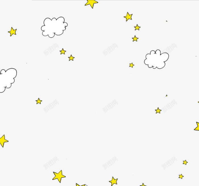 卡通漂浮星星云朵png免抠素材_88icon https://88icon.com 云朵 休闲 国际睡眠日 夜晚 安眠 星星 睡觉 繁星点点