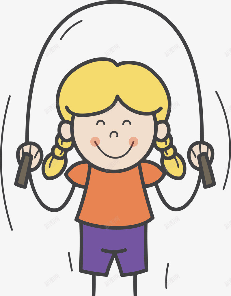 开心玩耍的跳绳小女孩png免抠素材_88icon https://88icon.com 小女孩设计 开心 玩耍女孩 精美 跳绳 运动