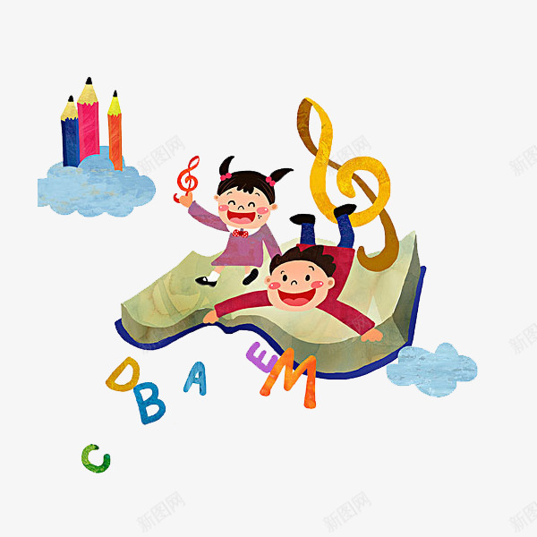 飞行的小孩png免抠素材_88icon https://88icon.com 书本 卡通 字母 小孩 开学 手绘 简笔 铅笔 飞行的