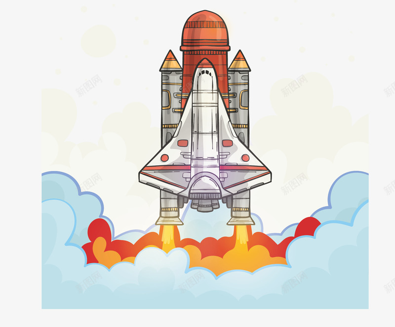 手绘风航空火箭发射矢量图ai免抠素材_88icon https://88icon.com 手绘风 火箭 火箭发射 矢量png 航天火箭 航天航空 矢量图