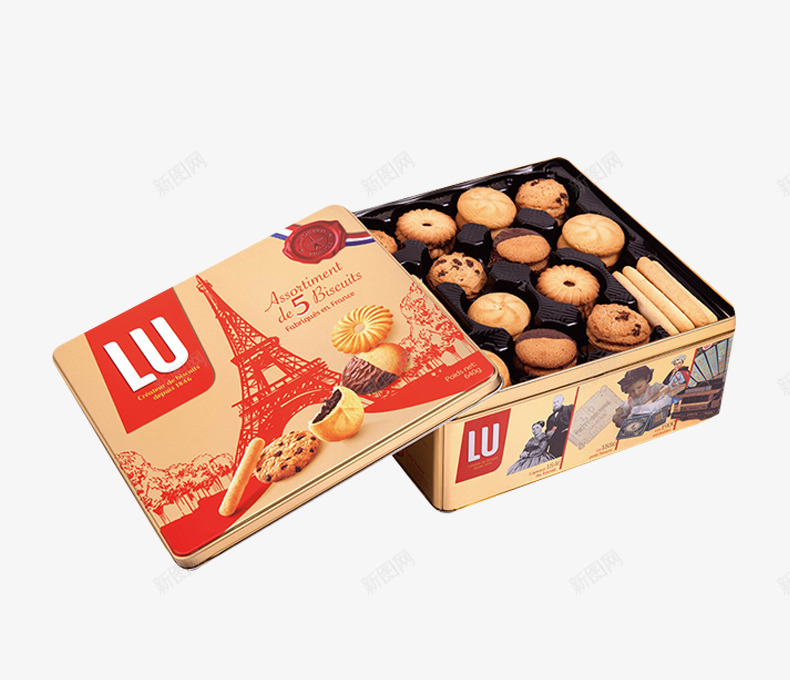 礼盒装曲奇饼干png免抠素材_88icon https://88icon.com 中秋礼品 进口曲奇饼干 送礼礼盒 铁盒装饼干
