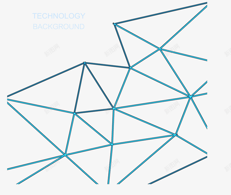蓝色科技网格矢量图eps免抠素材_88icon https://88icon.com 几何 抽象 矢量素材 线条 网格 蓝色 高科技 矢量图