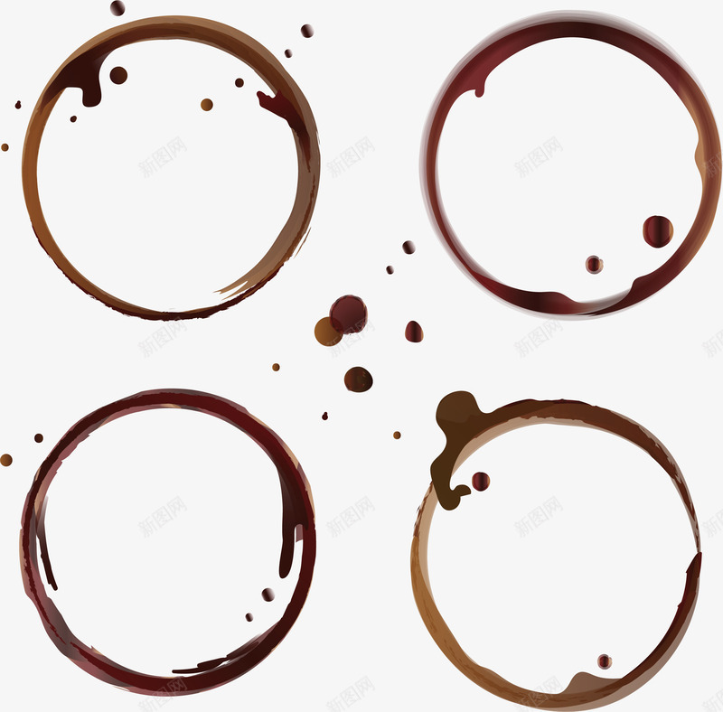 咖啡污迹圆形边框矢量图ai免抠素材_88icon https://88icon.com 咖啡污迹 圆形框 圆形边框 污迹 污迹边框 矢量png 矢量图
