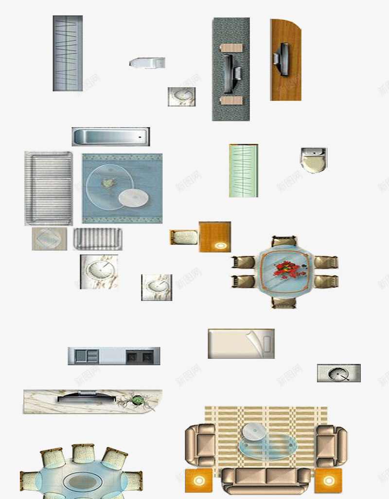 家具装修psd免抠素材_88icon https://88icon.com 免抠素材 地产 家具平面图 房间平面图 装修