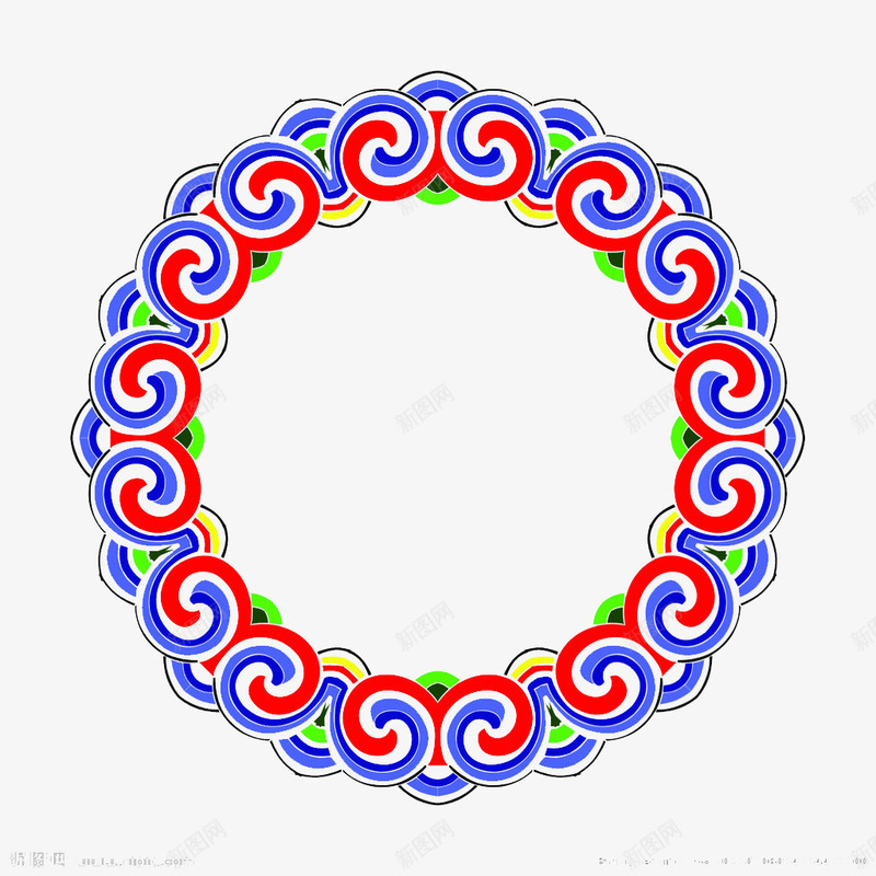 藏式彩色圆环png免抠素材_88icon https://88icon.com 名族 宗教 彩色圆环 藏式花纹 藏文化 藏族