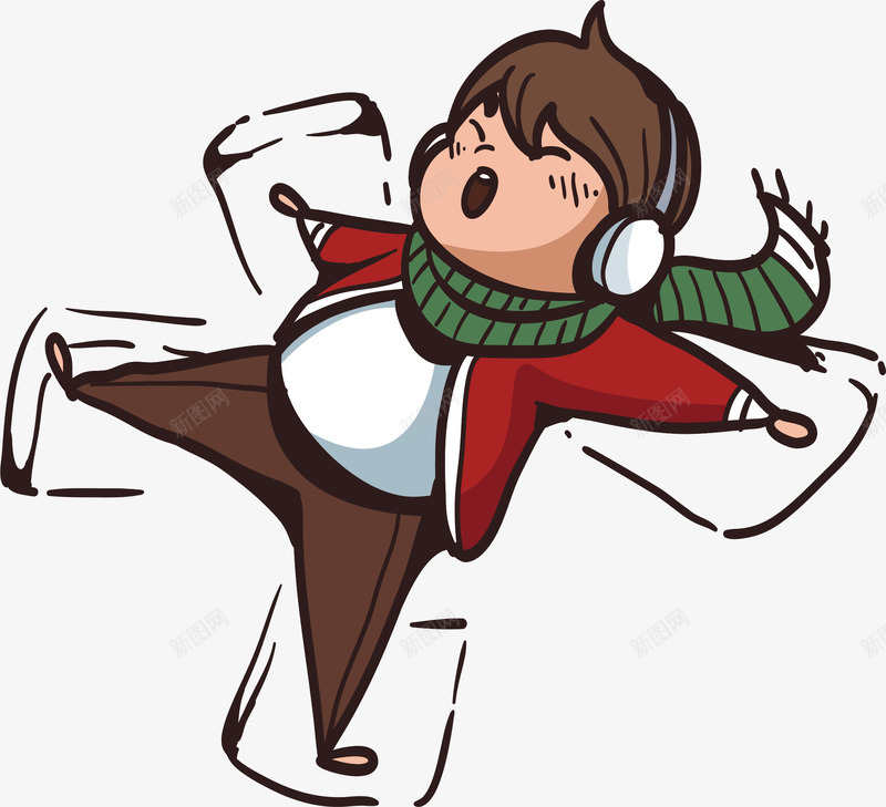 在雪地上打滚的孩子矢量图ai免抠素材_88icon https://88icon.com 冬天 冬天玩耍 开心的孩子 打滚 矢量png 雪地打滚 矢量图