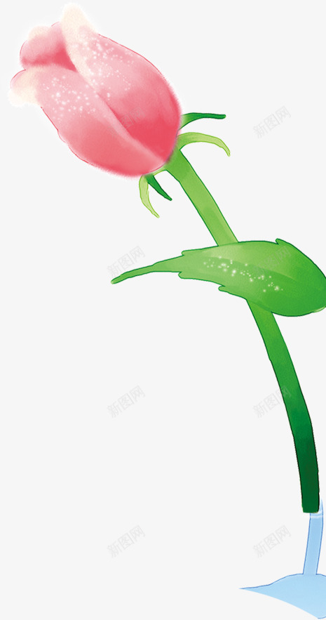 手绘粉色春季促销小花png免抠素材_88icon https://88icon.com 促销 春季 粉色