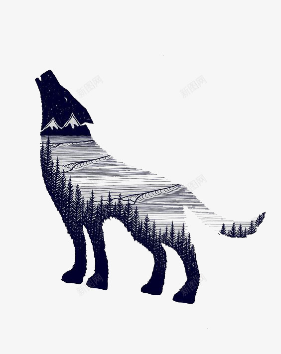 狼元素png免抠素材_88icon https://88icon.com 动物 嚎叫 头狼 森林 灰狼 狼印花 野狼