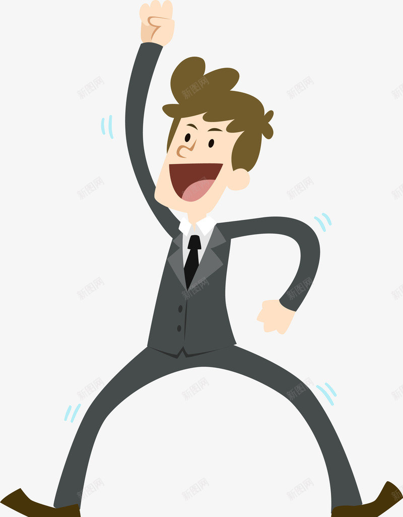 卡通商务人士加油动作png免抠素材_88icon https://88icon.com 卡通商务人士 卡通商务人士加油动作 卡通商务人士矢量 矢量卡通商务人士加油动作
