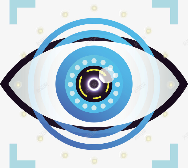蓝色科技眼镜矢量图eps免抠素材_88icon https://88icon.com 眼睛PNG 眼睛高科技 矢量图 矢量眼睛 科技 科技眼睛 蓝色 蓝色眼镜