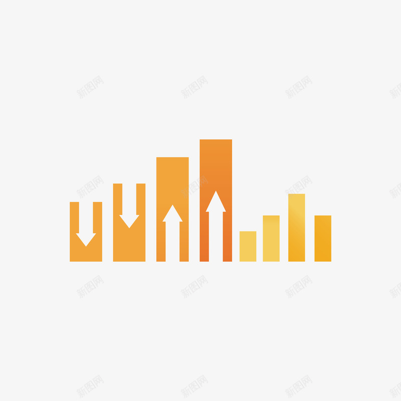 条形图箭头PPT元素png免抠素材_88icon https://88icon.com PPT元素 办公 商业 扁平化 数据分析 数据处理 条形图箭头 饼图