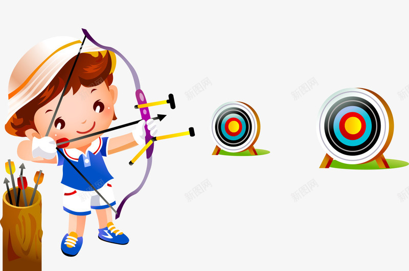 卡通手绘开心射箭可爱小女孩png免抠素材_88icon https://88icon.com 卡通的人物 平面小女孩 开心射箭的可爱小女孩 手绘的小女孩 矢量小女孩