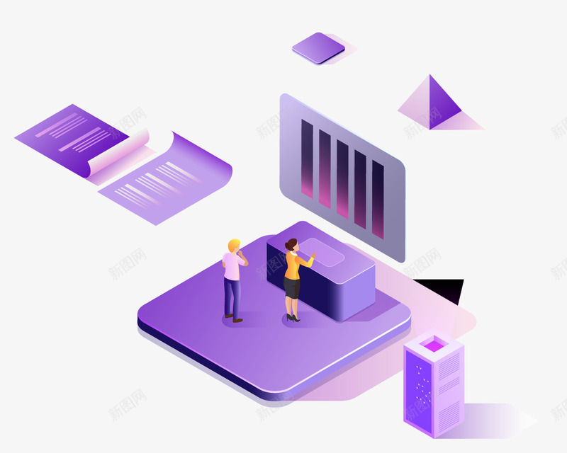 互联网区块链概念psd免抠素材_88icon https://88icon.com 云计算 互联网 互联网区块链概念 人物 区块链 安全 数据 科技 立体