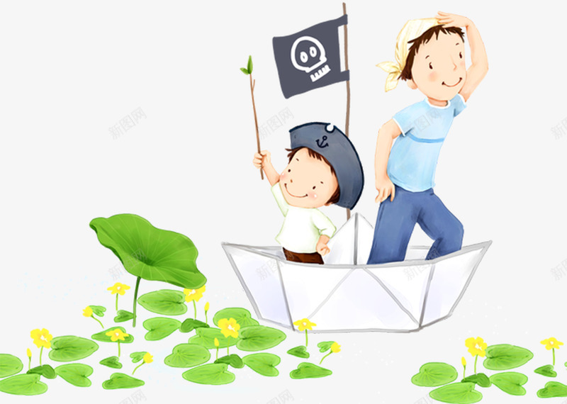 创意活动海报端午节卡通父子png免抠素材_88icon https://88icon.com 创意 卡通 活动 海报 父子 端午节