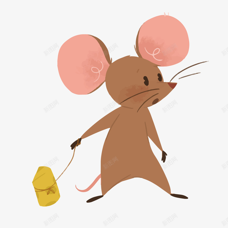 咖啡色卡通老鼠和黄色奶酪矢量图ai免抠素材_88icon https://88icon.com 卡通 卡通老鼠 咖啡色 奶酪 红色 老鼠 黄色 矢量图