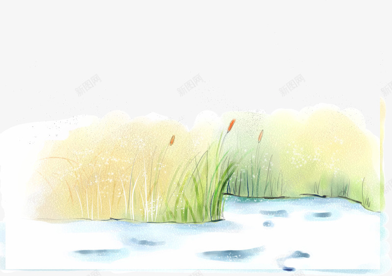 唯美春季草丛装饰png免抠素材_88icon https://88icon.com 春季 草丛 装饰