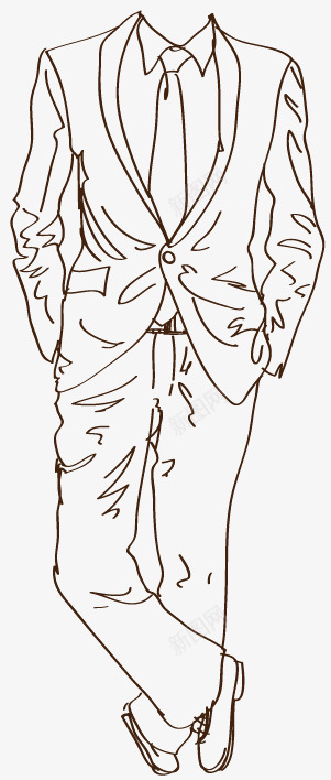 手绘男士绅士优雅西装线稿矢量图ai免抠素材_88icon https://88icon.com 手绘 男士 线稿 西装 矢量图