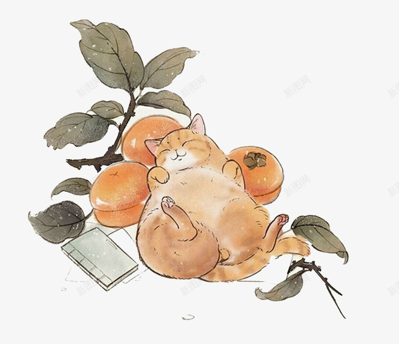 中国节气二十四节气霜降psd免抠素材_88icon https://88icon.com 中国 中国二十四节气节气霜降 二十四节气 松鼠 柿子 节气 霜降