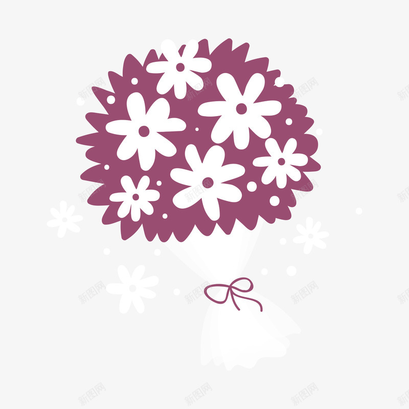捆扎好的一束鲜花矢量图ai免抠素材_88icon https://88icon.com 一束 一束鲜花 婚庆 捆扎 日常 白色 鲜花 矢量图