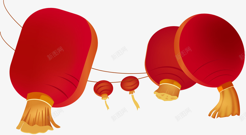 红色卡通元宵节灯笼png免抠素材_88icon https://88icon.com 元宵节 卡通灯笼 春季 红色大楼 节日灯笼 装饰图案