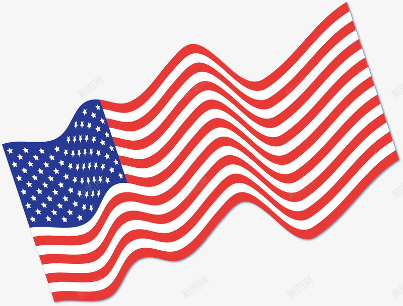 飘扬的美国星条旗矢量图ai免抠素材_88icon https://88icon.com 国旗 星条旗 矢量png 美国 美国国旗 飘扬国旗 矢量图
