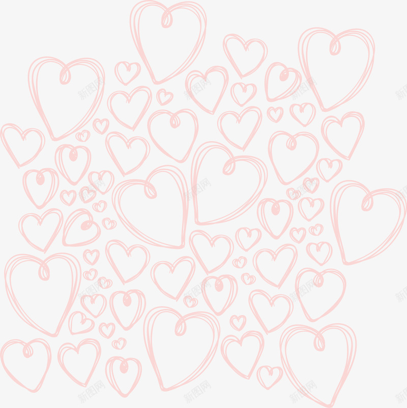 粉色线条爱心花纹png免抠素材_88icon https://88icon.com 免抠PNG 婚庆 婚礼 心形花纹 情人节 梦幻 漂浮爱心 结婚 镂空爱心