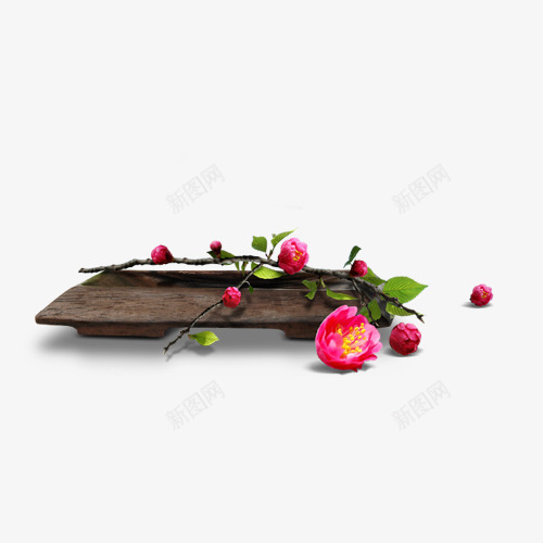 红花木板背景广告png免抠素材_88icon https://88icon.com 广告 木板 红花 背景 设计