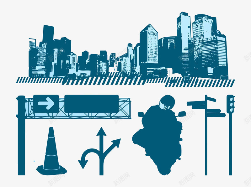 蓝色城市交通外景图卡通png免抠素材_88icon https://88icon.com 交通卡通 卡通交通 卡通蓝色 城市交通 城市卡通 城市蓝色 外景